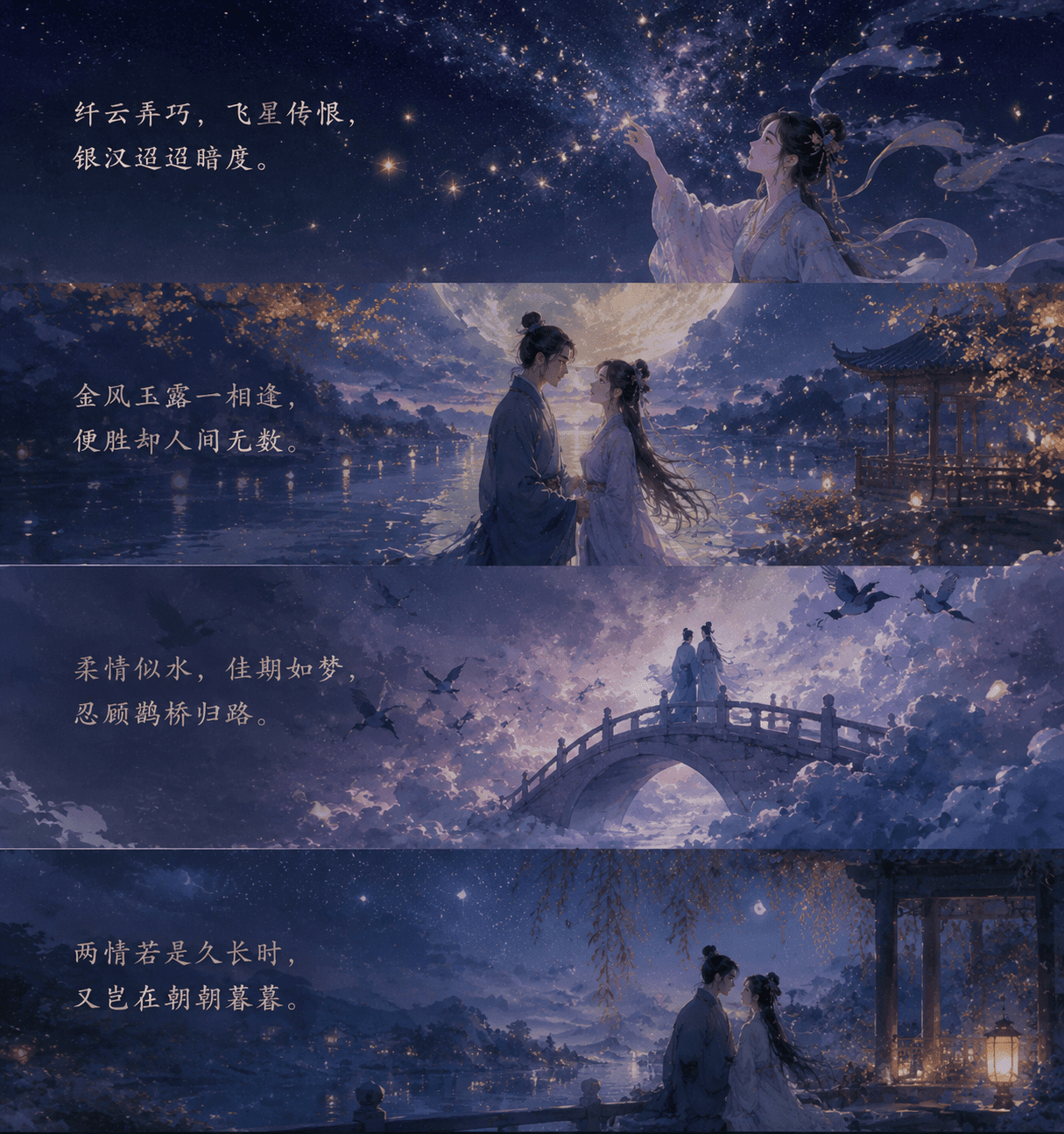 鹊桥仙·纤云弄巧 宋 · 秦观