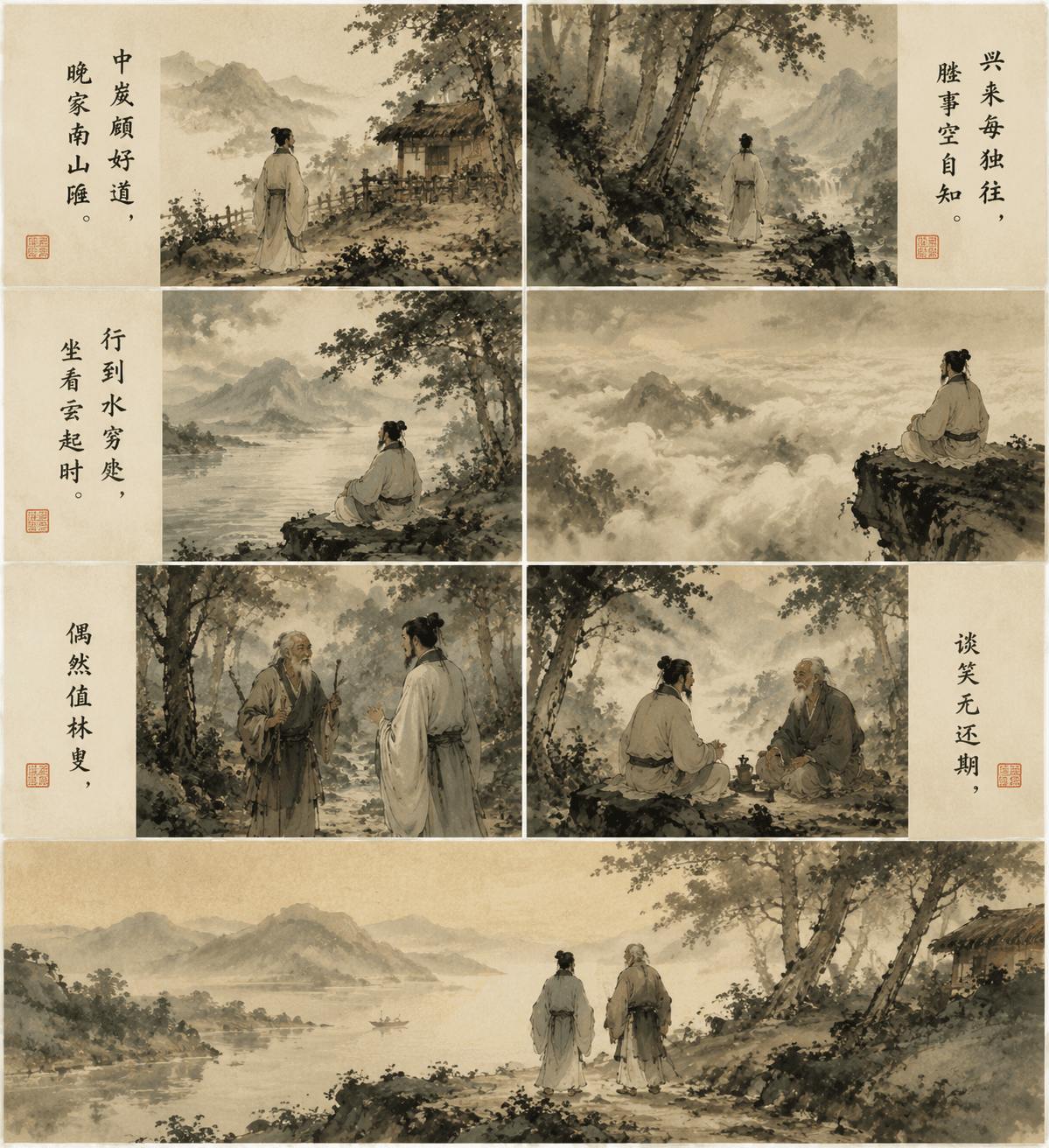 《终南别业》 唐 · 王维